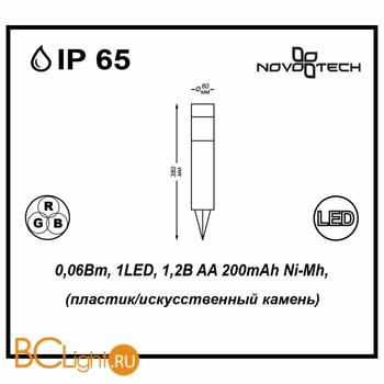 Садово-парковый фонарь Novotech Solar 357202 - Схема