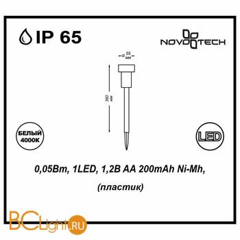 Садово-парковый фонарь Novotech Solar 357206 - Схема