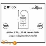 Садово-парковый фонарь Novotech Solar 357214 - Схема