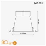 Встраиваемый светильник Novotech Varpas 358201 - Схема