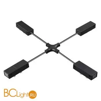 Черный гибкий токопроводящий соединитель "X" для шинопроводов Novotech VECTOR 135315