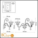 Бра Odeon Light Abela 2791/2W - Схема