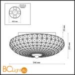 Потолочный светильник Odeon Light Adora 2716/9C - Схема