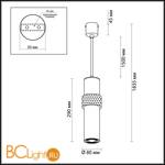 Подвесной светильник Odeon Light Afra 4739/5L - Схема