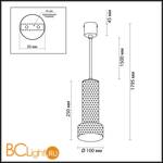 Подвесной светильник Odeon Light Afra 4740/5L - Схема