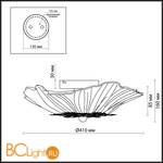 Потолочный светильник Odeon Light CORBI 2678/4C - Схема