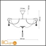 Потолочный светильник Odeon Light Alfano 2921/6C - Схема