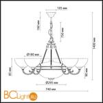 Люстра Odeon Light Alicante 1989/8 - Схема