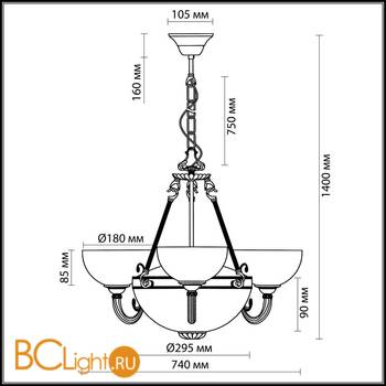 Люстра Odeon Light Alicante 1989/5 - Схема