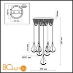 Подвесной светильник Odeon Light Alna 2568/13 - Схема