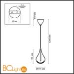 Подвесной светильник Odeon Light Alna 2568/1 - Схема