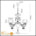 Люстра Odeon Light Alpes 2937/6 - Схема
