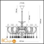 Люстра Odeon Light Alvada 2911/8 - Схема