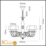 Люстра Odeon Light Amalia 4198/6 - Схема