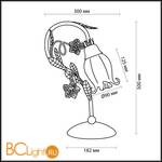 Настольная лампа Odeon Light Ameli 2252/1T - Схема