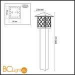 Уличный столб Odeon Light Anger 2649/1A - Схема