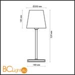 Настольная лампа Odeon Light 2422/1T - Схема
