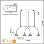 Подвесной светильник Odeon Light Arco 4100/4 - Схема