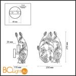 Бра Odeon Light Arelata 2584/1W - Схема
