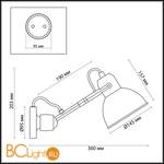 Бра Odeon Light Arta 4126/1W - Схема