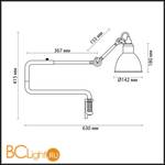 Бра Odeon Light Arta 4126/1WB - Схема