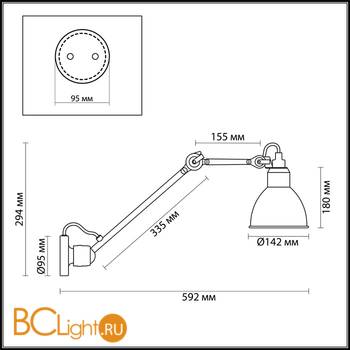 Бра Odeon Light Arta 4125/1WD - Схема