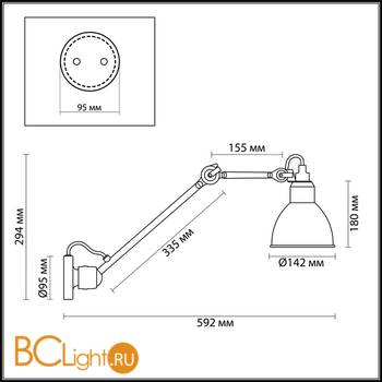 Бра Odeon Light Arta 4126/1WD - Схема