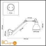 Бра Odeon Light Arta 4126/1WD - Схема