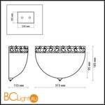 Настенный светильник Odeon Light Aspena 2776/1W - Схема
