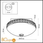 Потолочный светильник Odeon Light Aspena 2776/4C - Схема