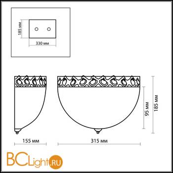 Настенный светильник Odeon Light Aspena 2777/1W - Схема