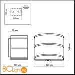 Настенный светильник Odeon Light Aster 2782/1WA - Схема