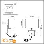 Бра Odeon Light Atolo 2197/1A - Схема