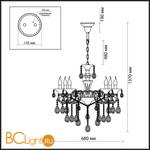 Люстра Odeon Light Aviora 2454/6 - Схема