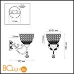 Бра Odeon Light Avrilla 3224/1W - Схема