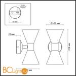 Настенный светильник Odeon Light Axen 4611/10WL - Схема