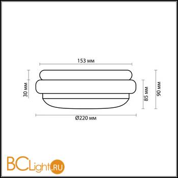 Настенно-потолочный светильник Odeon Light Baha 2403/1C - Схема
