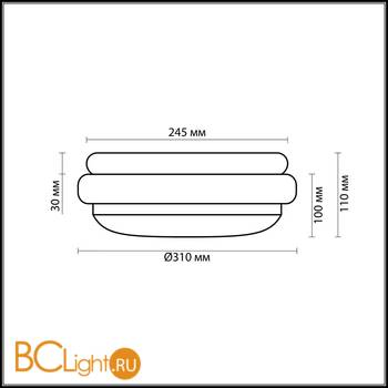 Настенно-потолочный светильник Odeon Light Baha 2403/2C - Схема