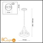 Подвесной светильник Odeon Light Bahar 2845/1 - Схема