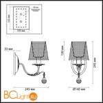 Бра Odeon Light Baldani 3217/1W - Схема