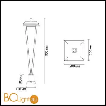 Садово-парковый фонарь Odeon Light BEARITZ new 6655/12GL3 - Фото 0