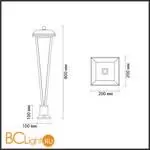 Садово-парковый фонарь Odeon Light BEARITZ new 6655/12GL3 - Фото 0