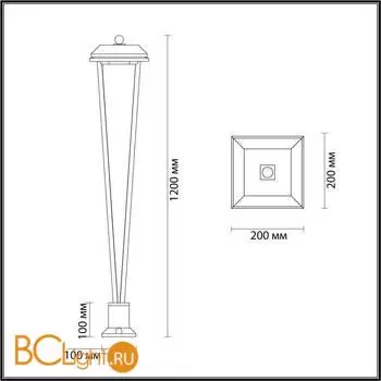 Садово-парковый фонарь Odeon Light BEARITZ new 6655/12GA3 - Фото 0