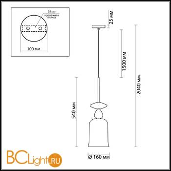 Подвесной светильник Odeon Light Bella 4646/1 - Схема