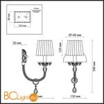 Бра Odeon Light Bella 2935/1W - Схема