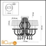 Потолочная люстра Odeon Light Bella 2935/6C - Схема