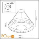 Подвесной светильник Odeon Light Benso 4623/48L - Схема