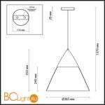 Подвесной светильник Odeon Light Berni 4147/1 - Схема