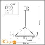 Подвесной светильник Odeon Light Beveren 3918/63L - Схема