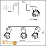 Cпот (точечный светильник) Odeon Light Bierzo 2612/3W - Схема